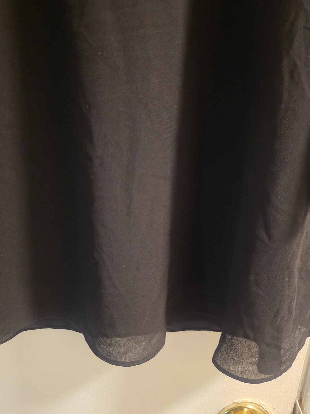 Neineiwu Flowy Black Chaffon Sheer Blouse With Under Slip 2XL - Picture 3 of 12